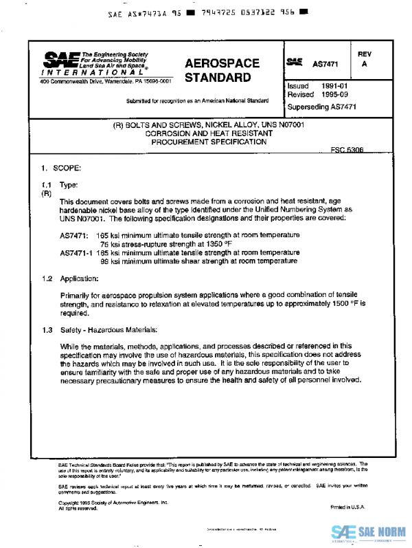 SAE AS7471A PDF SAE AS7471A PDF
