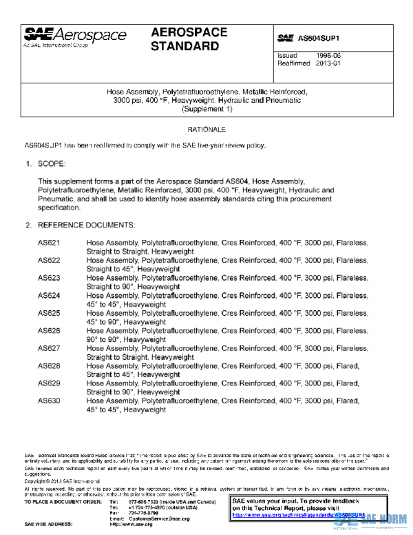 SAE AS604SUP1 PDF