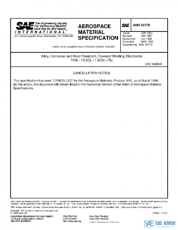 SAE AMS5677D PDF