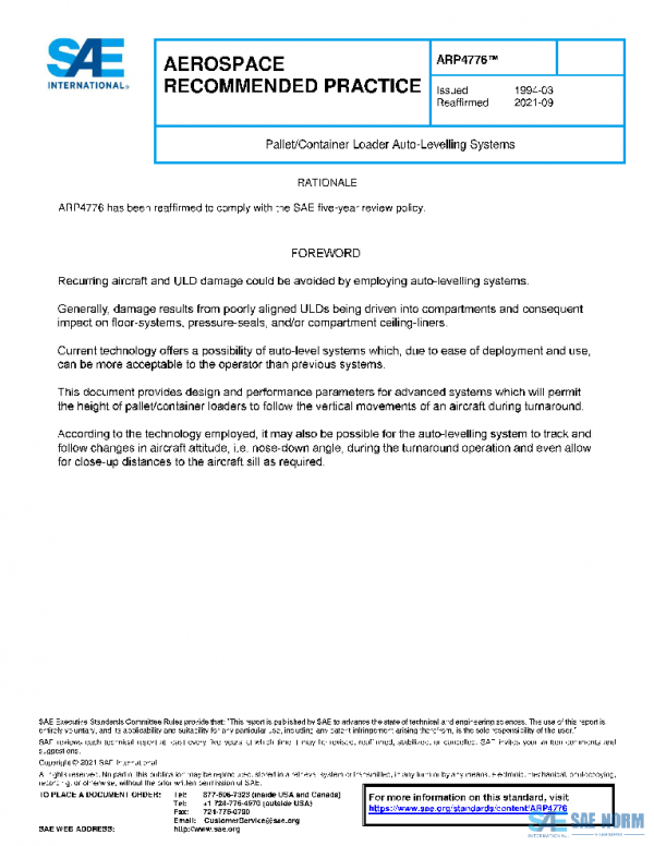 SAE ARP4776 PDF