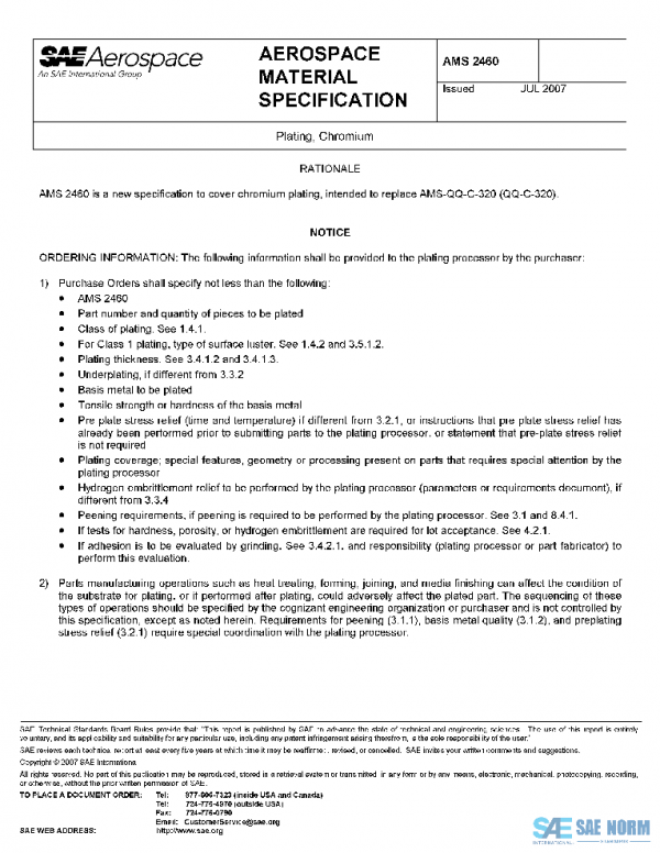SAE AMS2460 PDF SAE AMS2460 PDF