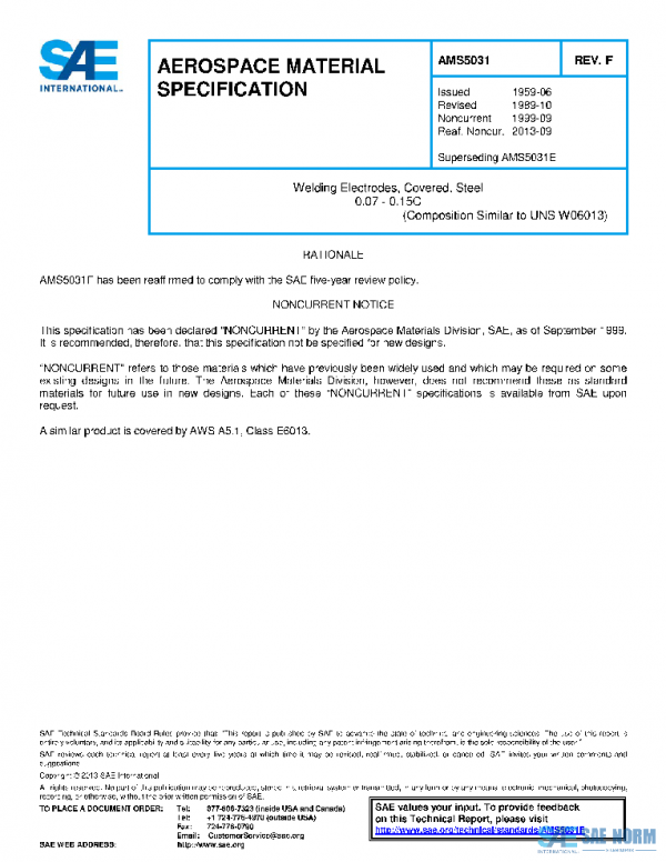SAE AMS5031F PDF SAE AMS5031F PDF