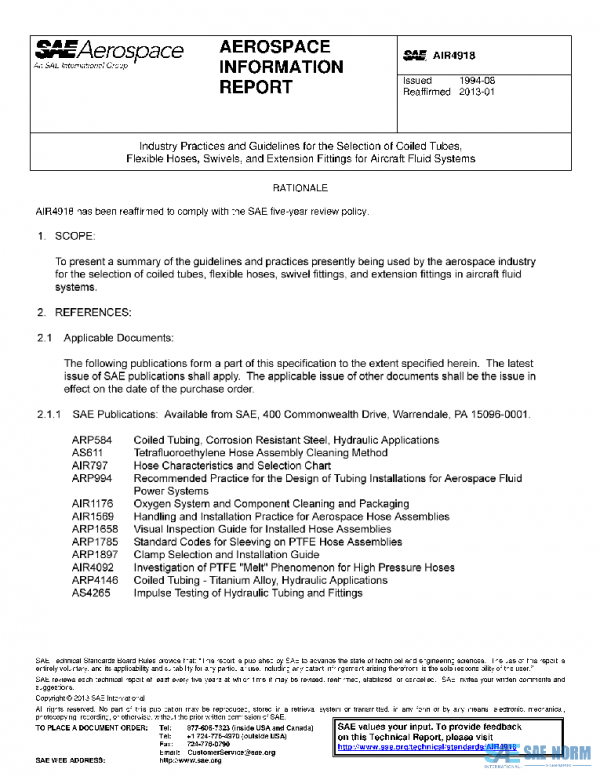SAE AIR4918 PDF SAE AIR4918 PDF