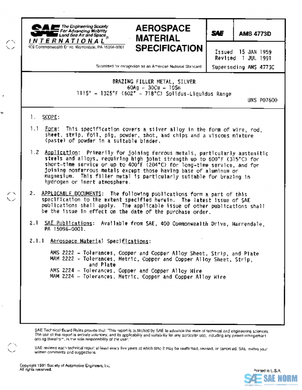 SAE AMS4773D PDF