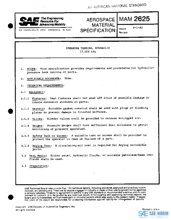 SAE MAM2625 PDF