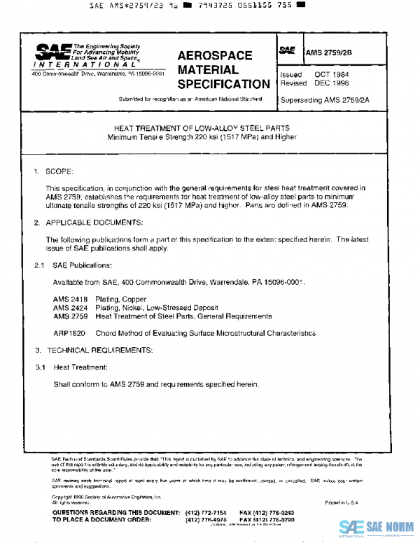 SAE AMS2759/2B PDF SAE AMS2759/2B PDF
