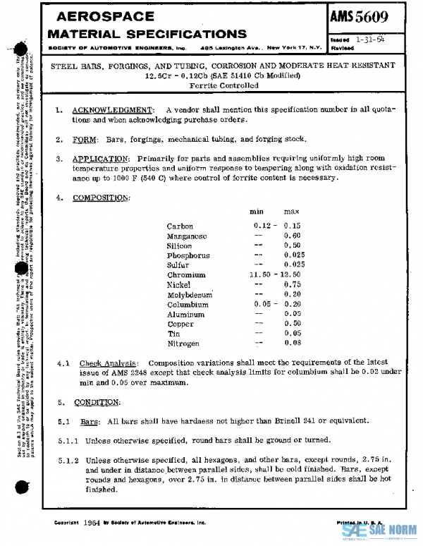 SAE AMS5609 PDF SAE AMS5609 PDF