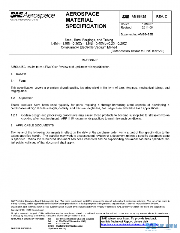 SAE AMS6425C PDF SAE AMS6425C PDF