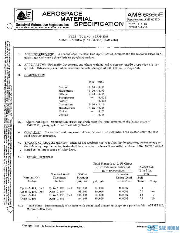 SAE AMS6365E PDF SAE AMS6365E PDF