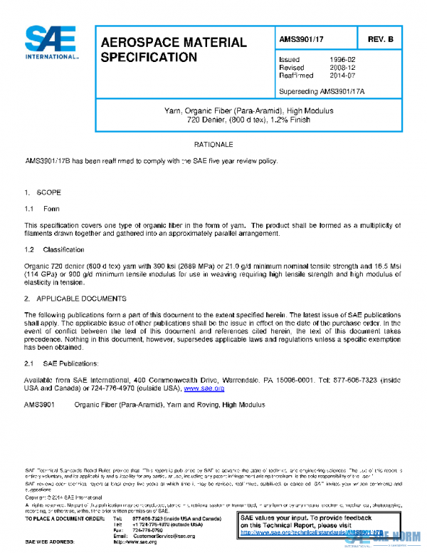 SAE AMS3901/17B PDF SAE AMS3901/17B PDF