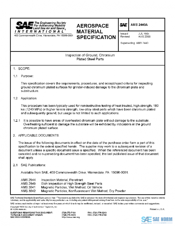 SAE AMS2440A PDF
