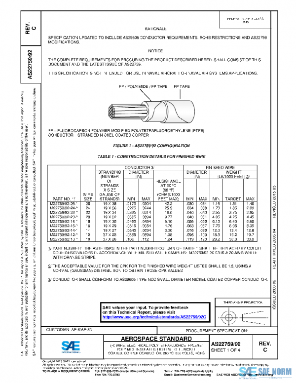 SAE AS22759/92C PDF SAE AS22759/92C PDF