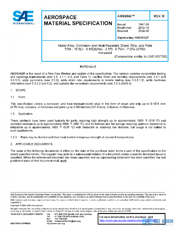SAE AMS5542R PDF