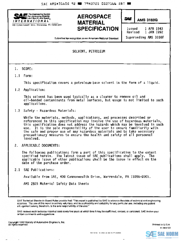 SAE AMS3160G PDF