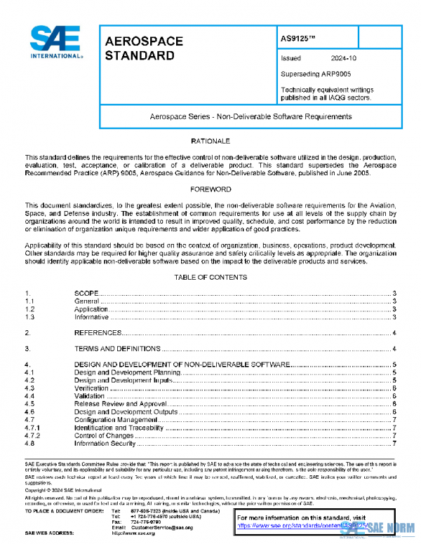SAE AS9125 PDF SAE AS9125 PDF