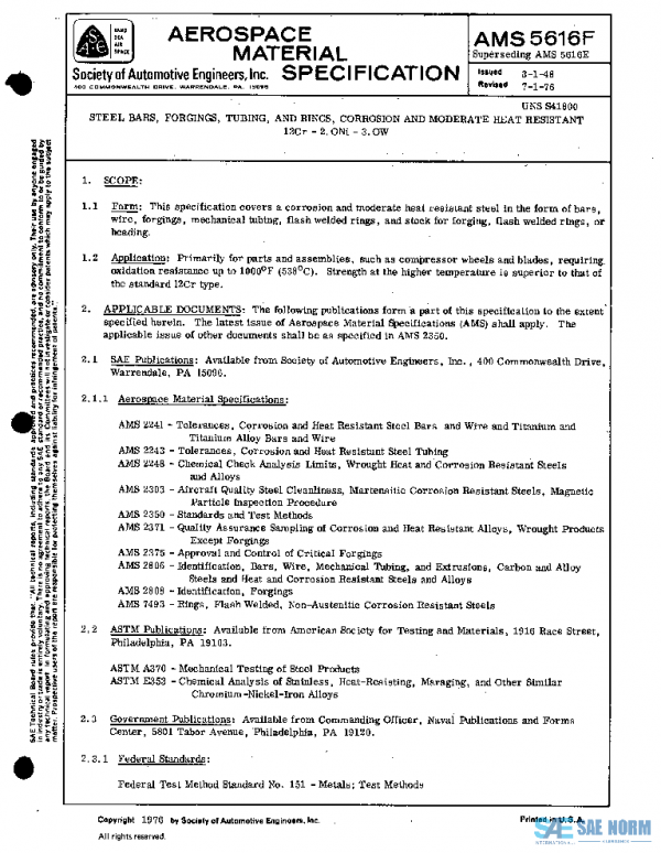 SAE AMS5616F PDF