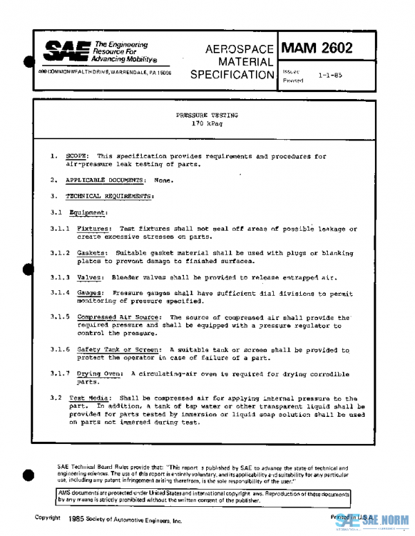 SAE MAM2602 PDF