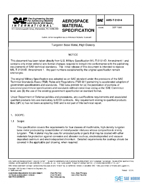 SAE AMST21014 PDF SAE AMST21014 PDF