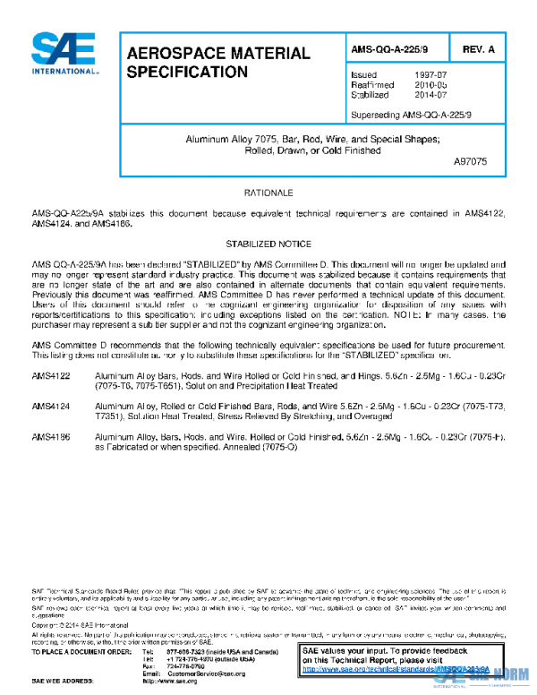 SAE AMSQQA225/9A PDF