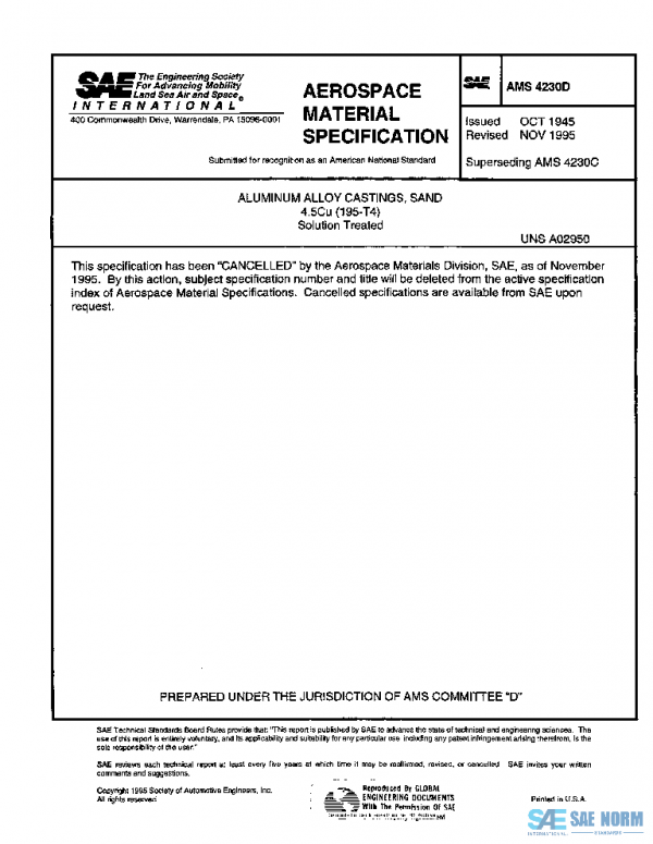 SAE AMS4230D PDF