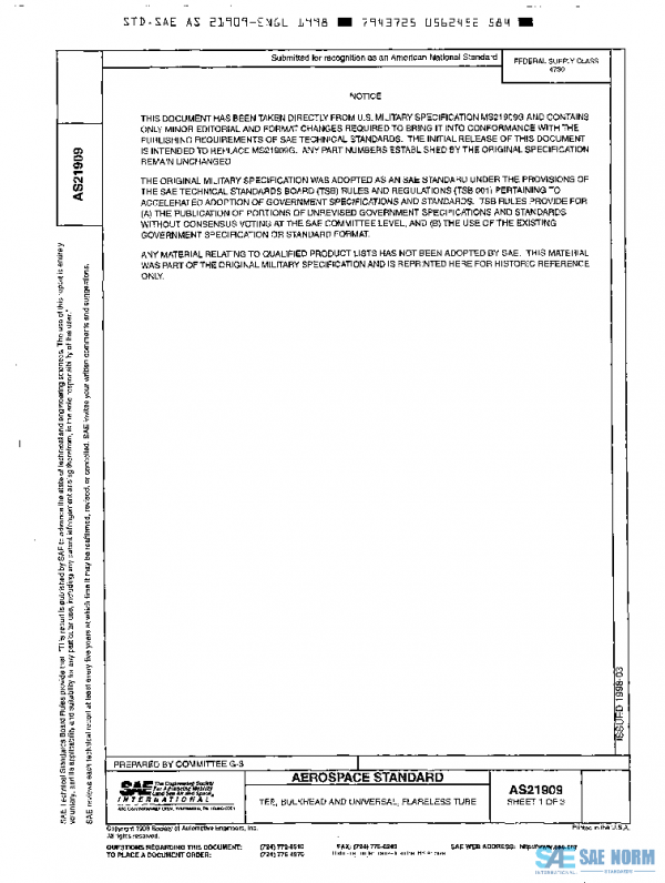SAE AS21909 PDF