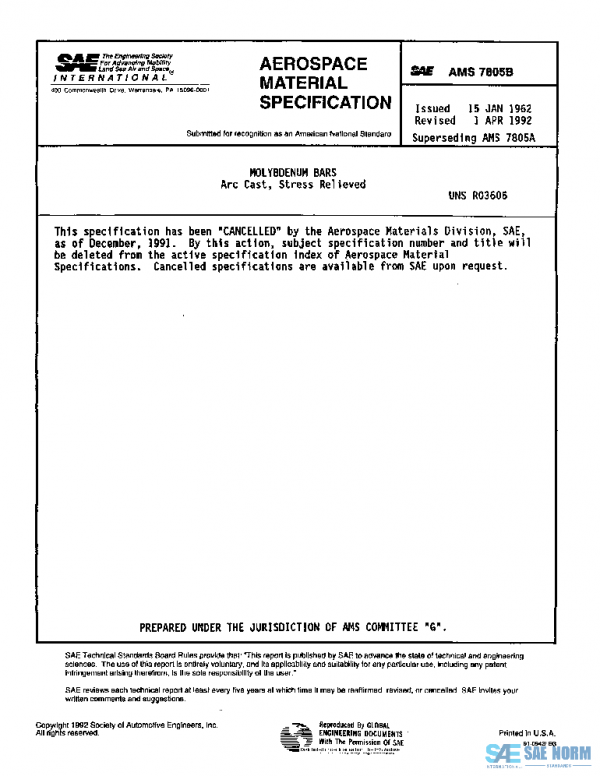 SAE AMS7805B PDF SAE AMS7805B PDF