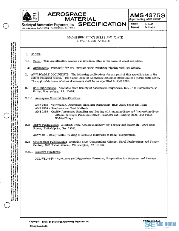 SAE AMS4375G PDF SAE AMS4375G PDF
