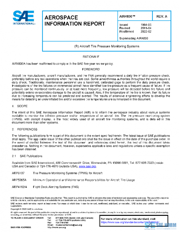 SAE AIR4830A PDF