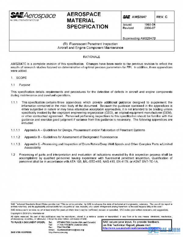 SAE AMS2647C PDF SAE AMS2647C PDF