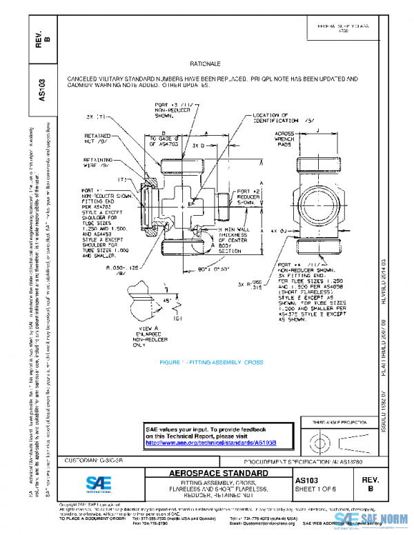 SAE AS103B PDF SAE AS103B PDF