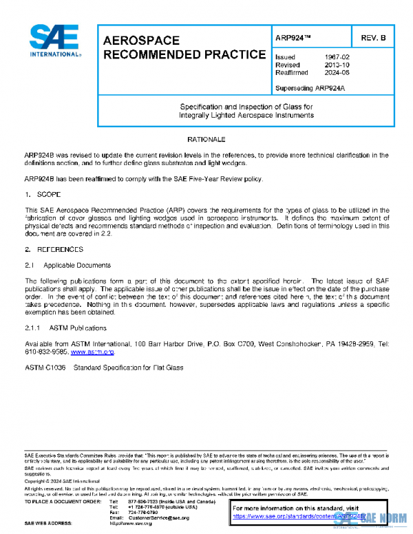SAE ARP924B PDF SAE ARP924B PDF