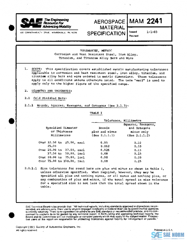 SAE MAM2241 PDF SAE MAM2241 PDF