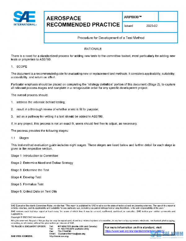 SAE ARP8830 PDF