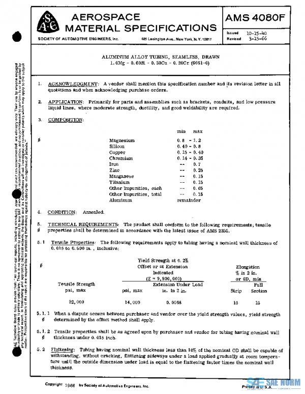 SAE AMS4080F PDF SAE AMS4080F PDF