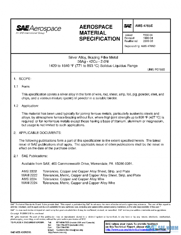 SAE AMS4765E PDF