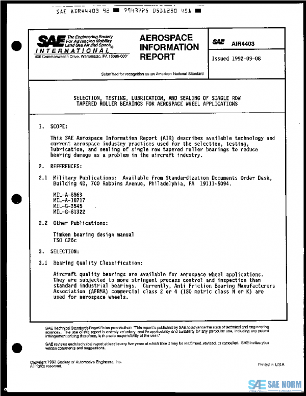 SAE AIR4403 PDF