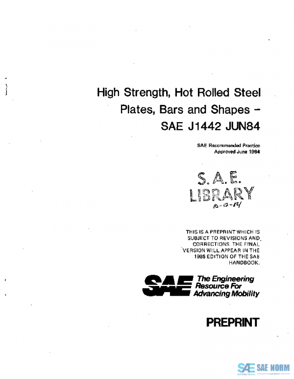 SAE J1442_198406 PDF SAE J1442_198406 PDF