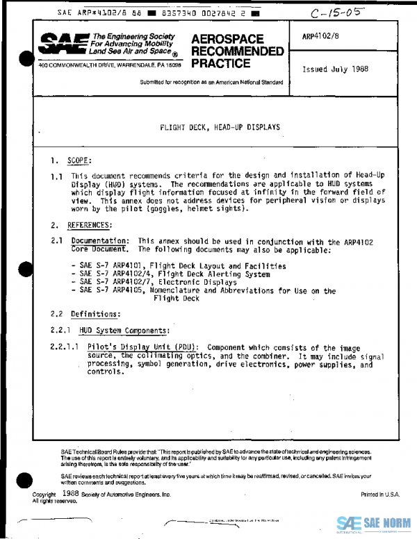 SAE ARP4102/8 PDF SAE ARP4102/8 PDF
