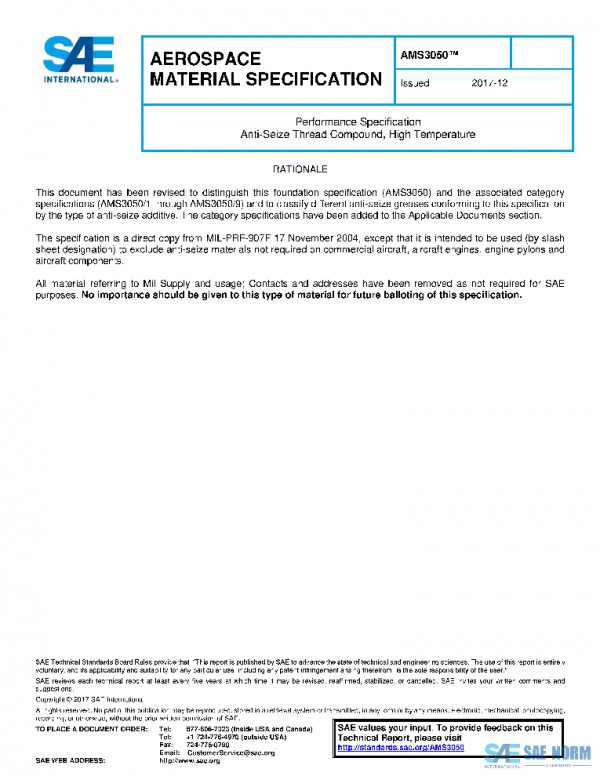 SAE AMS3050 PDF