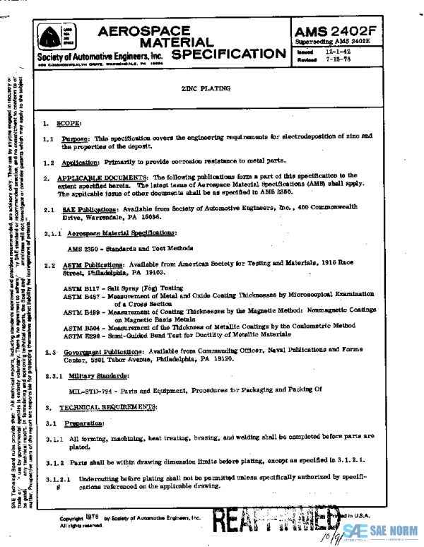 SAE AMS2402F PDF SAE AMS2402F PDF