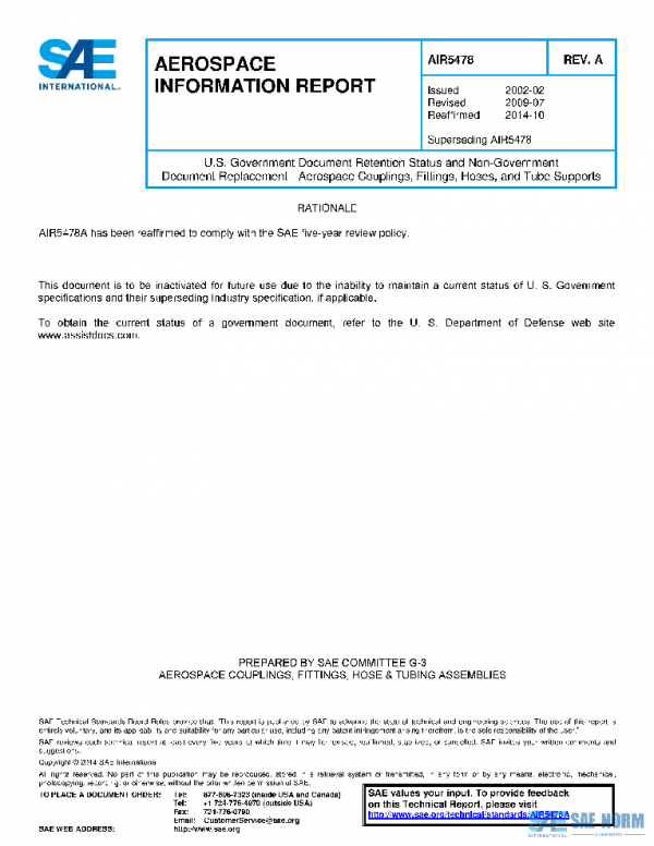SAE AIR5478A PDF SAE AIR5478A PDF