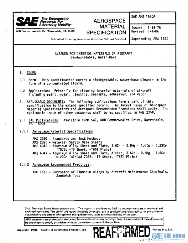 SAE AMS1550A PDF