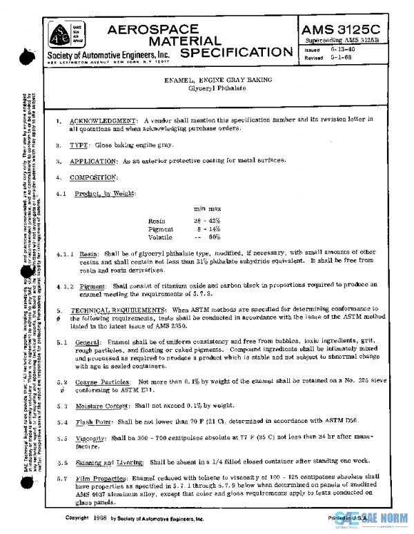SAE AMS3125C PDF