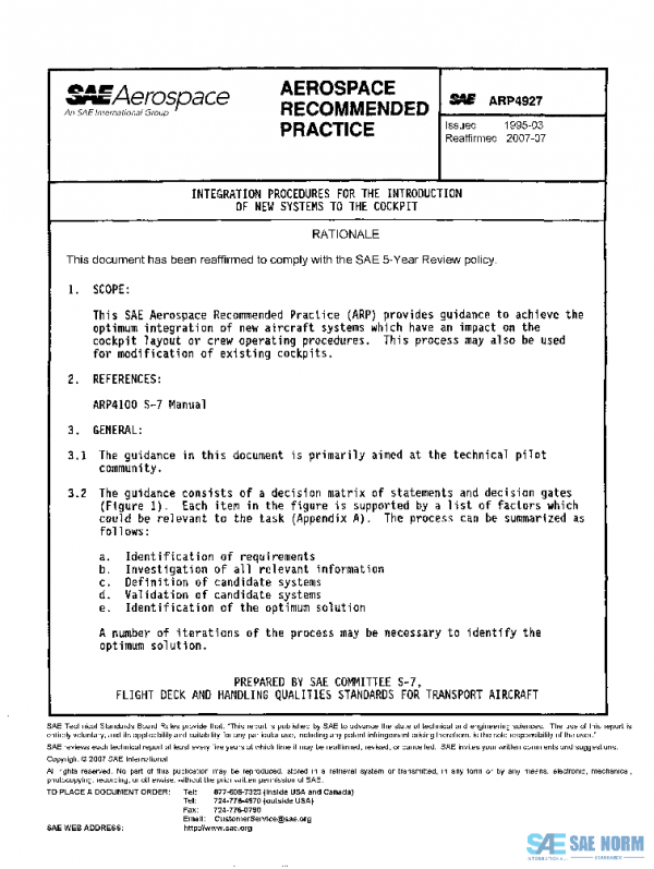 SAE ARP4927 PDF