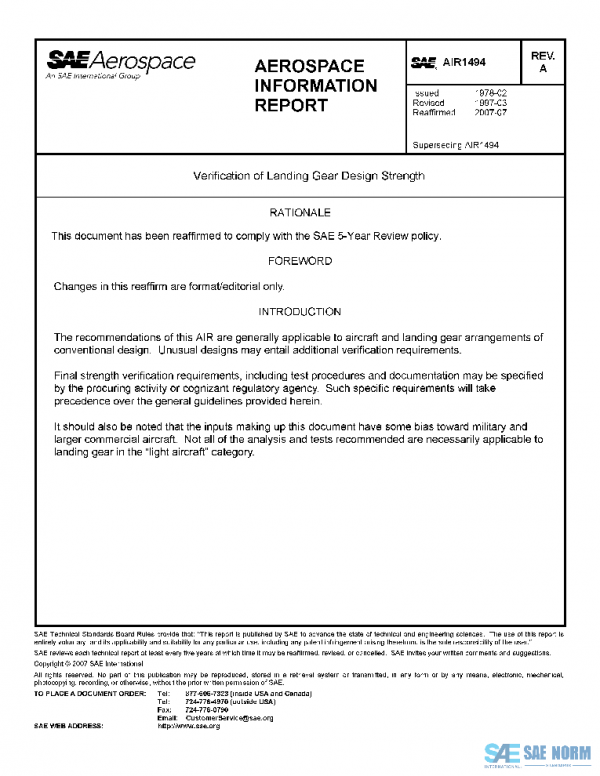 SAE AIR1494A PDF