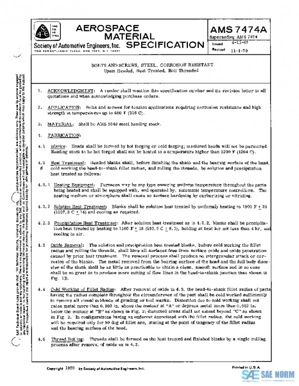 SAE AMS7474A PDF SAE AMS7474A PDF