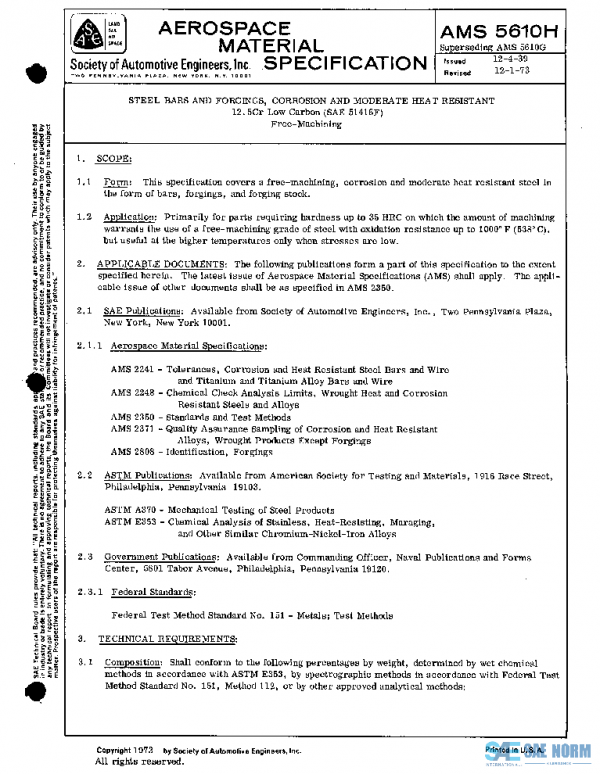 SAE AMS5610H PDF
