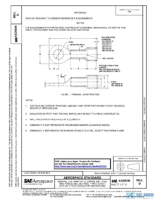 SAE AS25036D PDF SAE AS25036D PDF