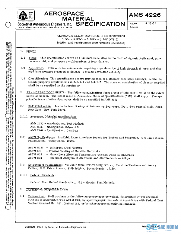 SAE AMS4226 PDF SAE AMS4226 PDF