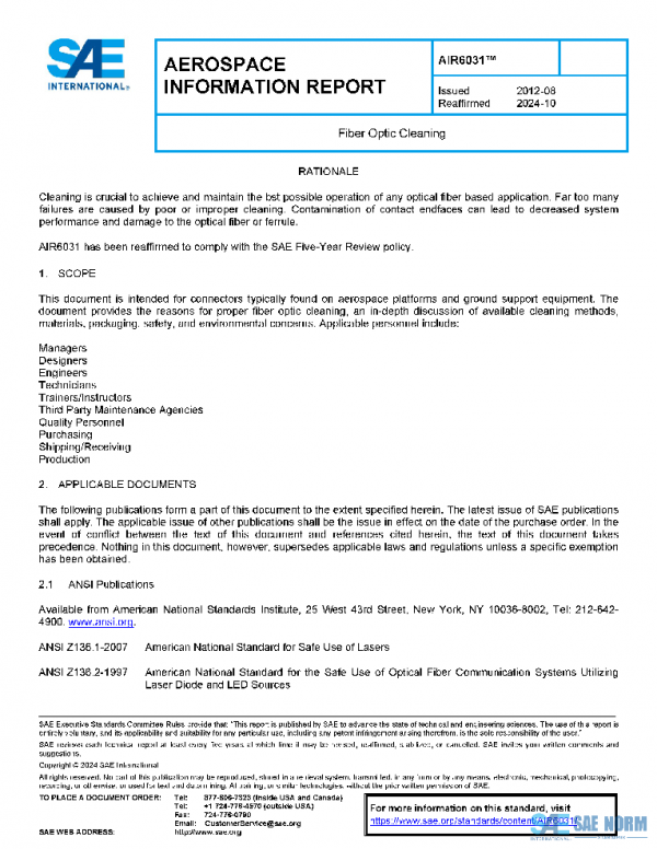 SAE AIR6031 PDF SAE AIR6031 PDF